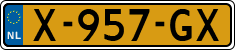 License plate of the Netherlands, Cars