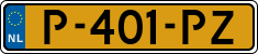 License plate of the Netherlands, Cars