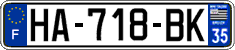 French license plate, SIV (ordinary)