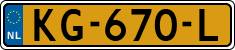 License plate of the Netherlands, Cars