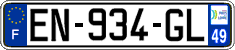 French license plate, SIV (ordinary)