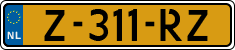 License plate of the Netherlands, Cars
