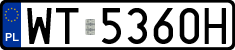 License plates of Poland, Regular car plates