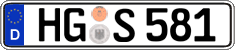 German license plate, Regular plates