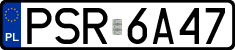 License plates of Poland, Regular car plates