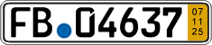 German license plate, Short-term transit plates