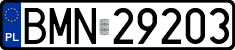 License plates of Poland, Regular car plates