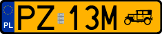 License plates of Poland, Oldtimers