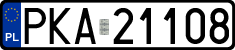 License plates of Poland, Regular car plates