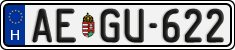 license plates of Hungary, Regular plates (2022)