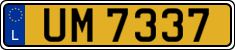 License plate of Luxembourg, 2003 year system