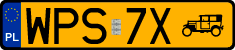 License plates of Poland, Oldtimers