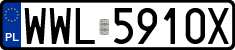License plates of Poland, Regular car plates