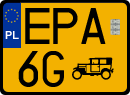 License plates of Poland, Oldtimers