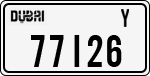 License plate of the UAE, Dubai, Cars