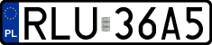 License plates of Poland, Regular car plates
