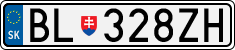 License plate of Slovakia, Cars