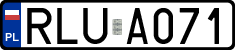 License plates of Poland, Regular car plates