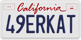 California, Vanity Plates