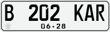 License plate of Indonesia, Regular plates