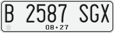 License plate of Indonesia, Regular plates