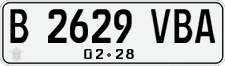 License plate of Indonesia, Regular plates