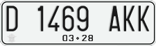 License plate of Indonesia, Regular plates