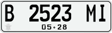 License plate of Indonesia, Regular plates