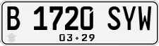 License plate of Indonesia, Regular plates