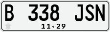 License plate of Indonesia, Regular plates