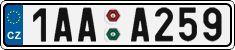 License plate of the Czech Republic, Cars (2001)