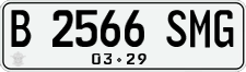 License plate of Indonesia, Regular plates