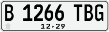 License plate of Indonesia, Regular plates
