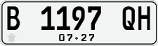 License plate of Indonesia, Regular plates