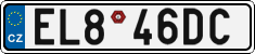 License plate of the Czech Republic, Electric vehicles