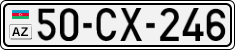 License plate of Azerbaijan, Cars
