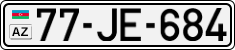 License plate of Azerbaijan, Cars
