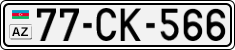 License plate of Azerbaijan, Cars