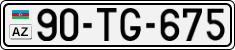 License plate of Azerbaijan, Cars