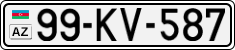 License plate of Azerbaijan, Cars