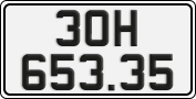 License plate of Vietnam, Cars
