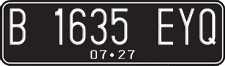 License plate of Indonesia, Regular plates