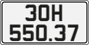 License plate of Vietnam, Cars