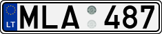 License plate of Lithuania, Cars