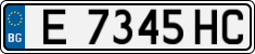 License plate of Bulgaria, Cars
