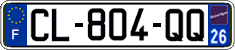 French license plate, SIV (ordinary)