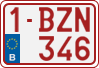 License plate of Belgium, Regular plates (2010)