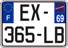 French license plate, SIV (ordinary)