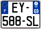 French license plate, SIV (ordinary)