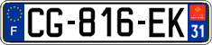 French license plate, SIV (ordinary)